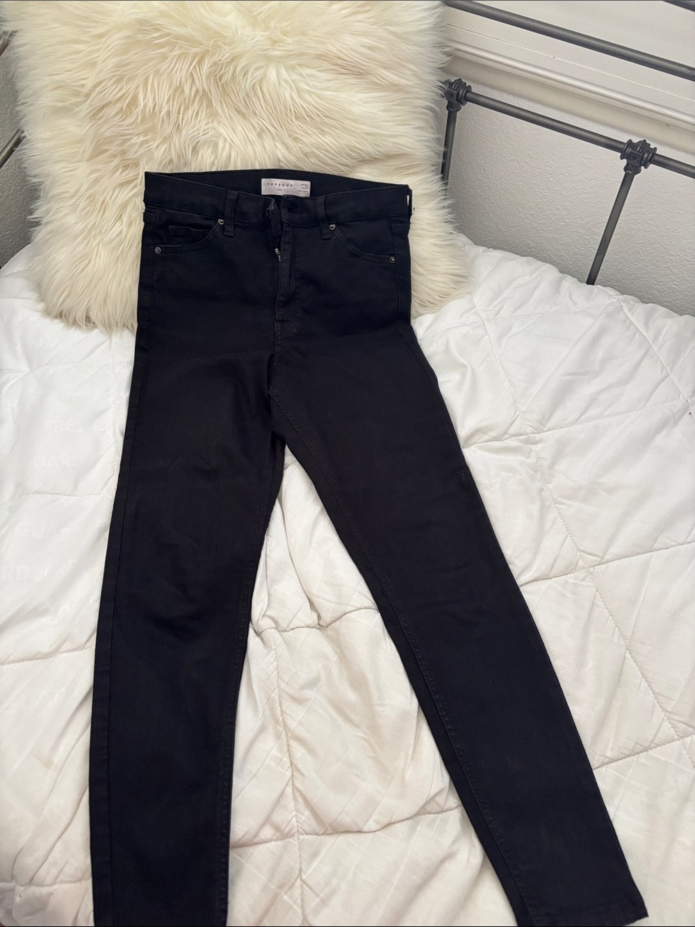 Topshop Black High-Rise Skinny Jeans